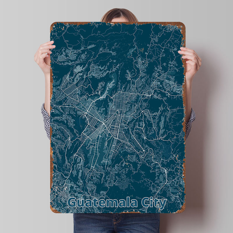لوحة معدنية مخصصة لخريطة مدينة - مراجعة Custom Map Poster وسعره