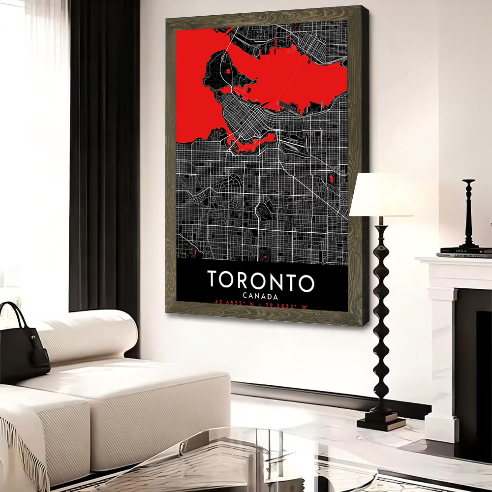 لوحة فنية جدارية قماشية لخريطة - مراجعة Custom Map Poster وسعره